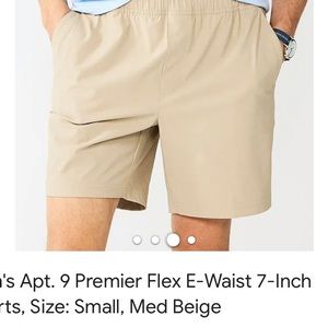 apt 9 mens large stretch waste tan shorts